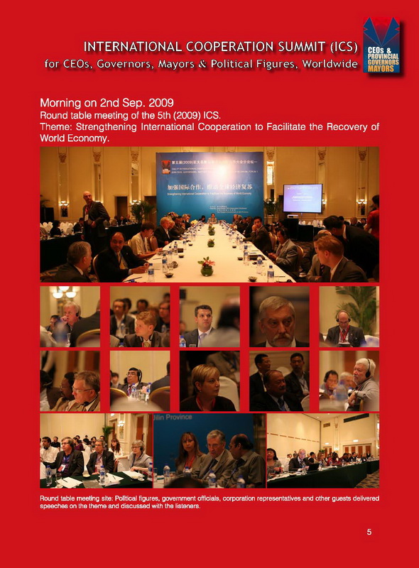 International Cooperation Summit For CEOs Governors Mayors Political 
