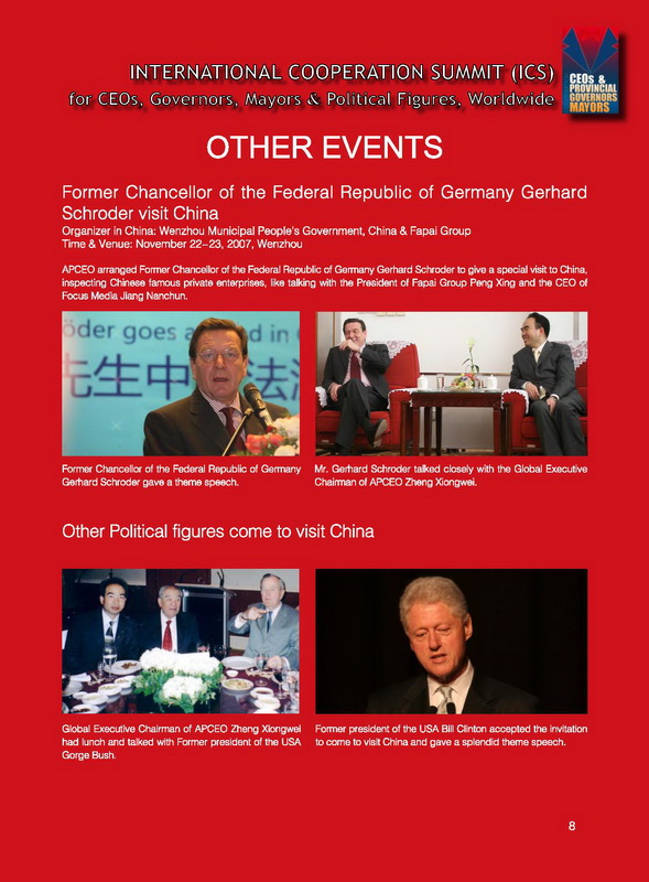 International Cooperation Summit For CEOs Governors Mayors Political 